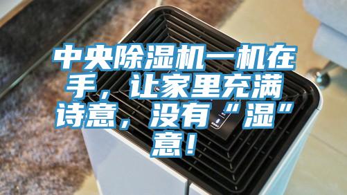 中央除濕機(jī)一機(jī)在手，讓家里充滿詩(shī)意，沒(méi)有“濕”意！
