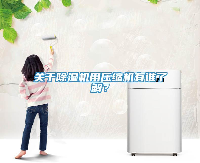 關于除濕機用壓縮機有誰了解？