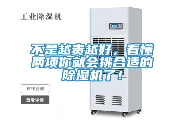 不是越貴越好，看懂兩項你就會挑合適的除濕機(jī)了！