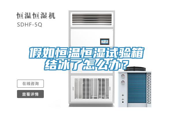 假如恒溫恒濕試驗(yàn)箱結(jié)冰了怎么辦？