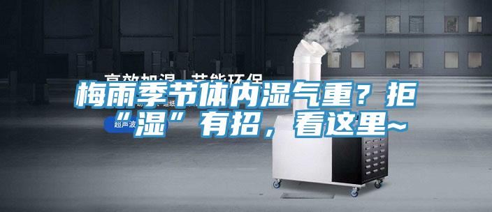 梅雨季節(jié)體內(nèi)濕氣重？拒“濕”有招，看這里~