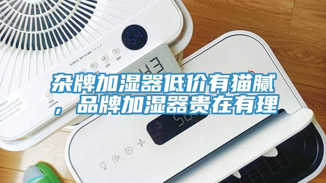 雜牌加濕器低價有貓膩，品牌加濕器貴在有理