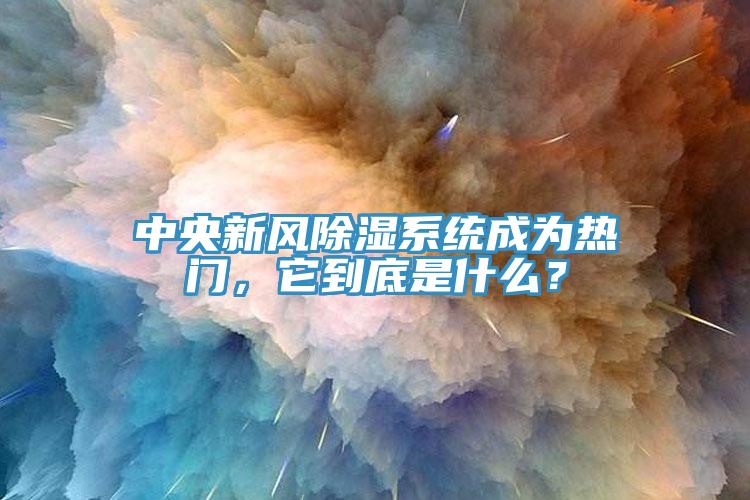 中央新風(fēng)除濕系統(tǒng)成為熱門，它到底是什么？