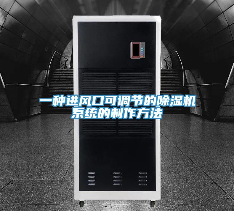 一種進風(fēng)口可調(diào)節(jié)的除濕機系統(tǒng)的制作方法