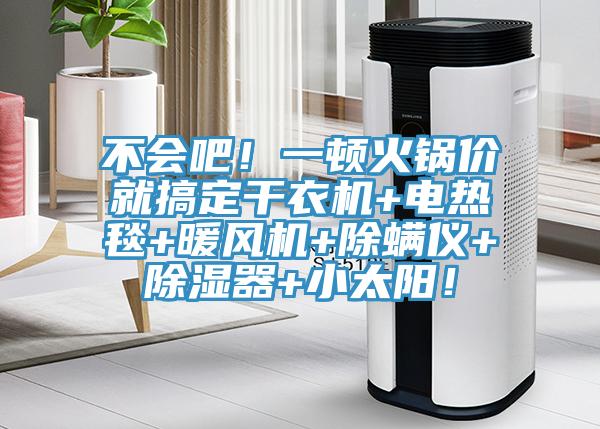 不會吧！一頓火鍋價就搞定干衣機+電熱毯+暖風機+除螨儀+除濕器+小太陽！