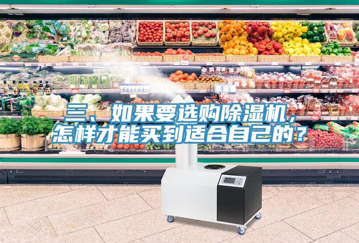 三、如果要選購(gòu)除濕機(jī)，怎樣才能買到適合自己的？