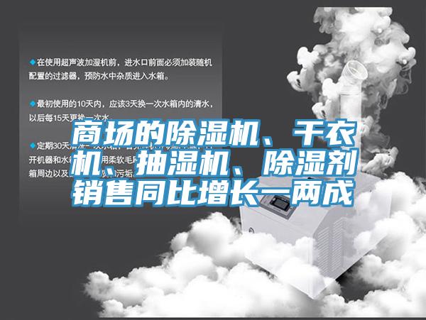 商場的除濕機、干衣機、抽濕機、除濕劑銷售同比增長一兩成
