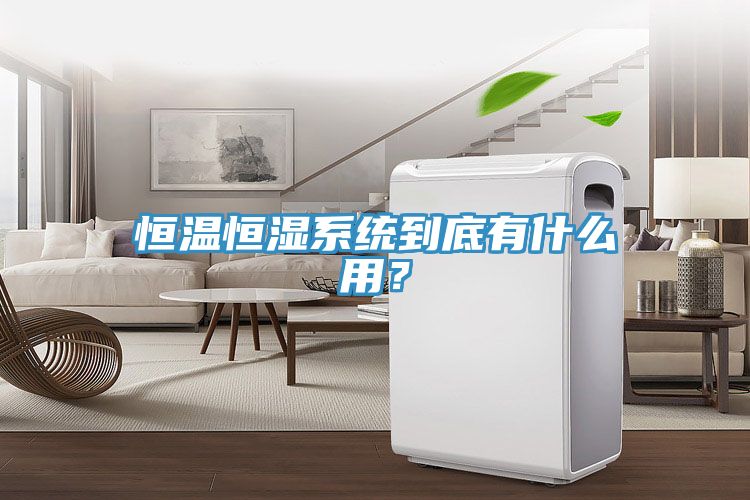 恒溫恒濕系統(tǒng)到底有什么用？