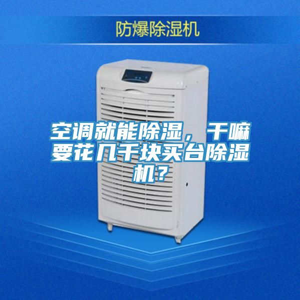 空調(diào)就能除濕，干嘛要花幾千塊買臺(tái)除濕機(jī)？
