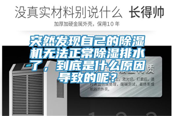 突然發(fā)現(xiàn)自己的除濕機(jī)無法正常除濕排水了，到底是什么原因?qū)е碌哪兀?></div>
								<div   id=