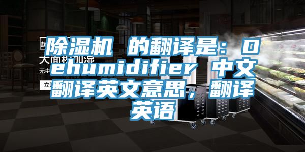 除濕機(jī) 的翻譯是：Dehumidifier 中文翻譯英文意思，翻譯英語