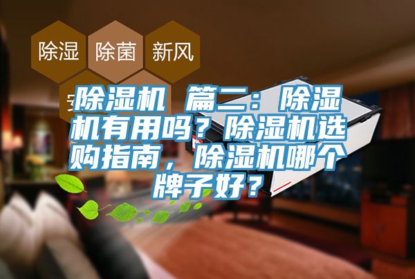 除濕機(jī) 篇二：除濕機(jī)有用嗎？除濕機(jī)選購指南，除濕機(jī)哪個牌子好？