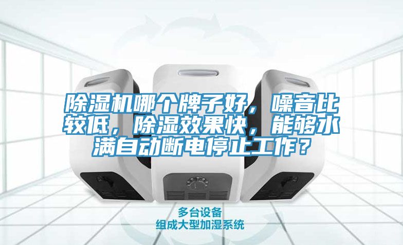 除濕機(jī)哪個(gè)牌子好，噪音比較低，除濕效果快，能夠水滿自動(dòng)斷電停止工作？