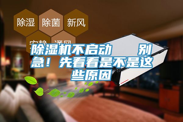 除濕機(jī)不啟動(dòng)   別急！先看看是不是這些原因