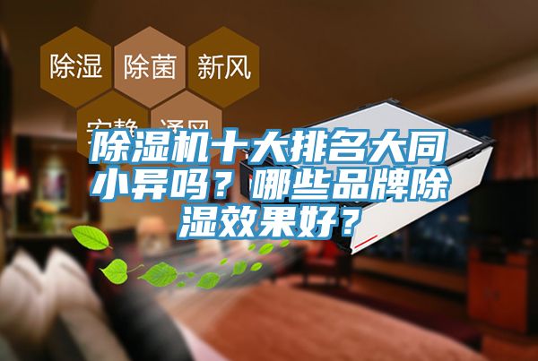 除濕機(jī)十大排名大同小異嗎？哪些品牌除濕效果好？