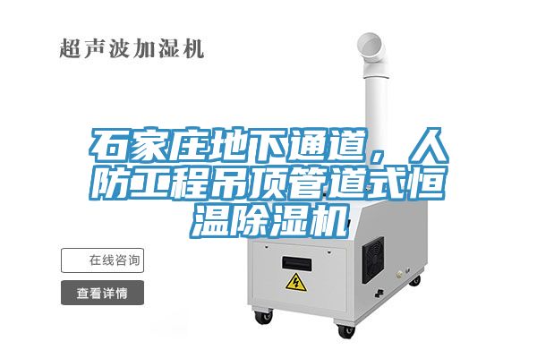 石家莊地下通道，人防工程吊頂管道式恒溫除濕機(jī)