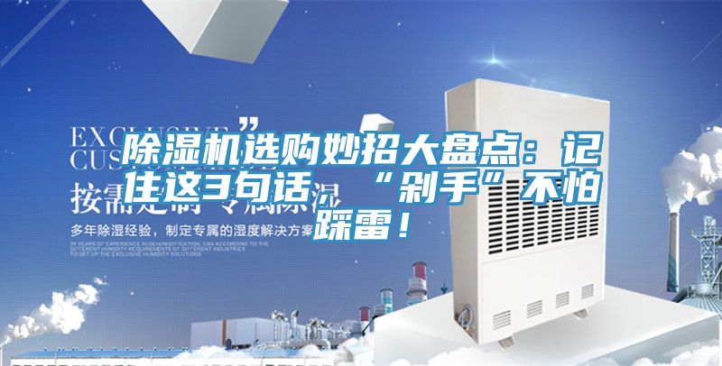 除濕機(jī)選購妙招大盤點(diǎn)：記住這3句話，“剁手”不怕踩雷！