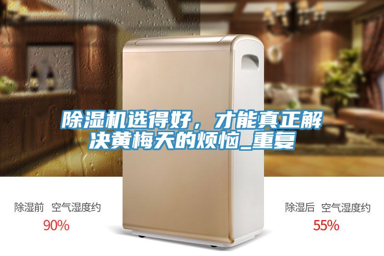 除濕機(jī)選得好，才能真正解決黃梅天的煩惱_重復(fù)